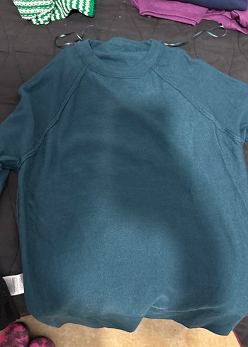 Defacto Siyah Uzun Kollu İnce Sweatshirt