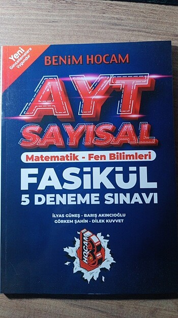 Benim Hocam yayınları Ayt Sayısal fasikül 5li deneme 