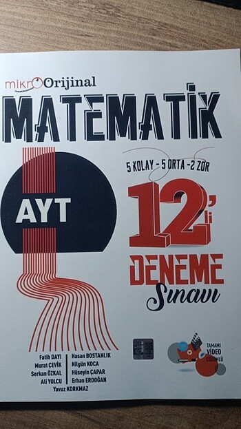 Mikro Orijinal Ayt matematik denemesi 