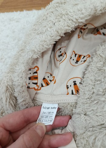 Kapüşonlu Erkek Bebek Peluş Tulum - Görsel 3