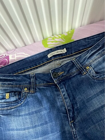 30 Beden mavi Renk vintage ispanyol paça pantolon