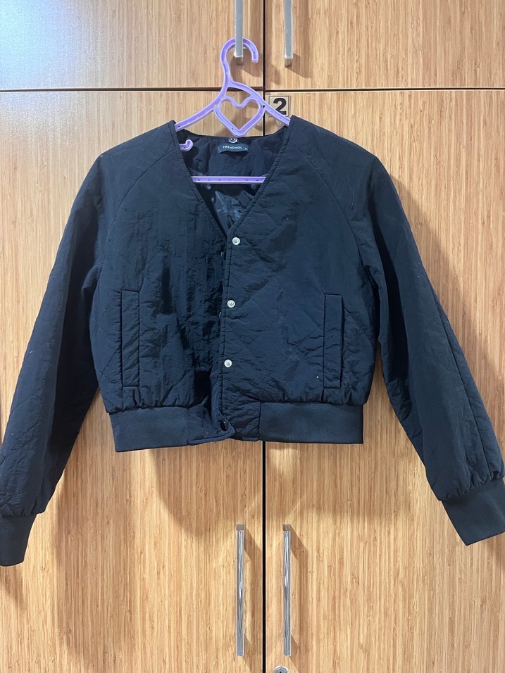 Düğmeli Siyah Kadın Midi Ceket - Görsel 3