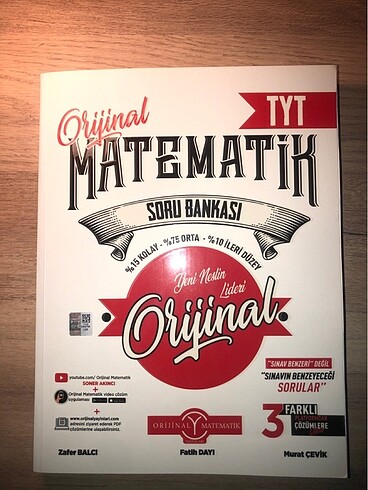 ORİJİNAL TYT MATEMATİK SORU BANKASI