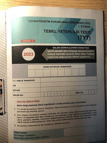 Beden TYT MATEMATİK DENEMESİ