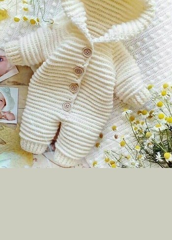 6 Ay Beden Bebek Tulumu örgü