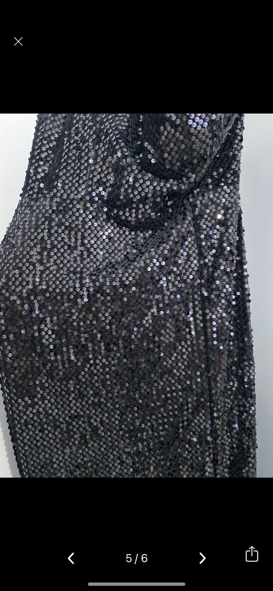 Siyah Yılan Desenli Uzun Drapeli Abiye Elbise - Görsel 4