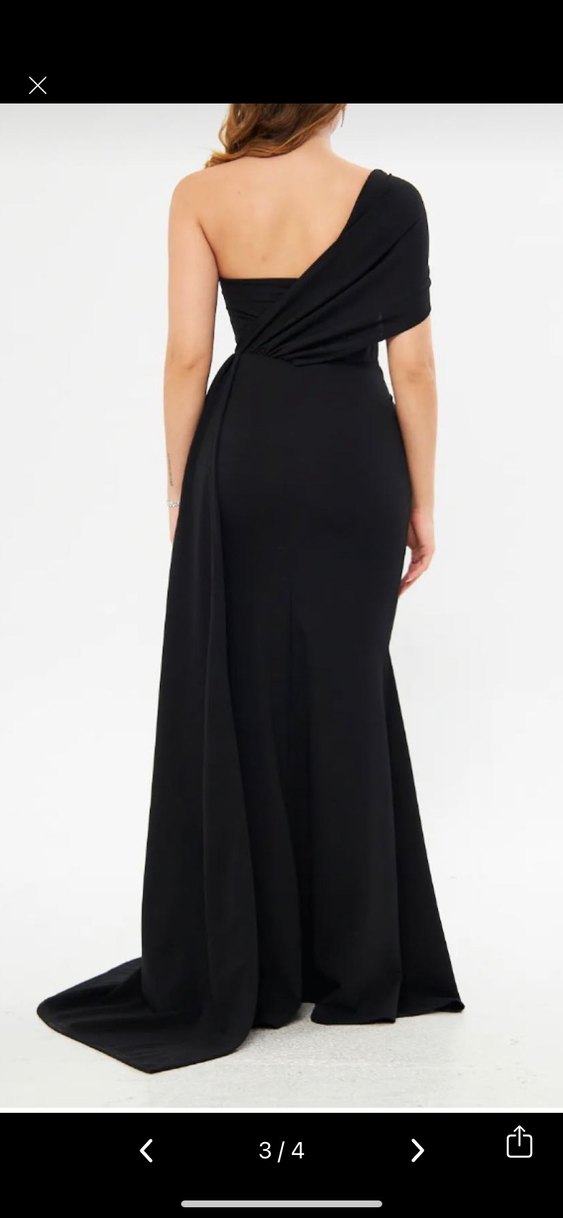 Siyah balık elbise - Görsel 3