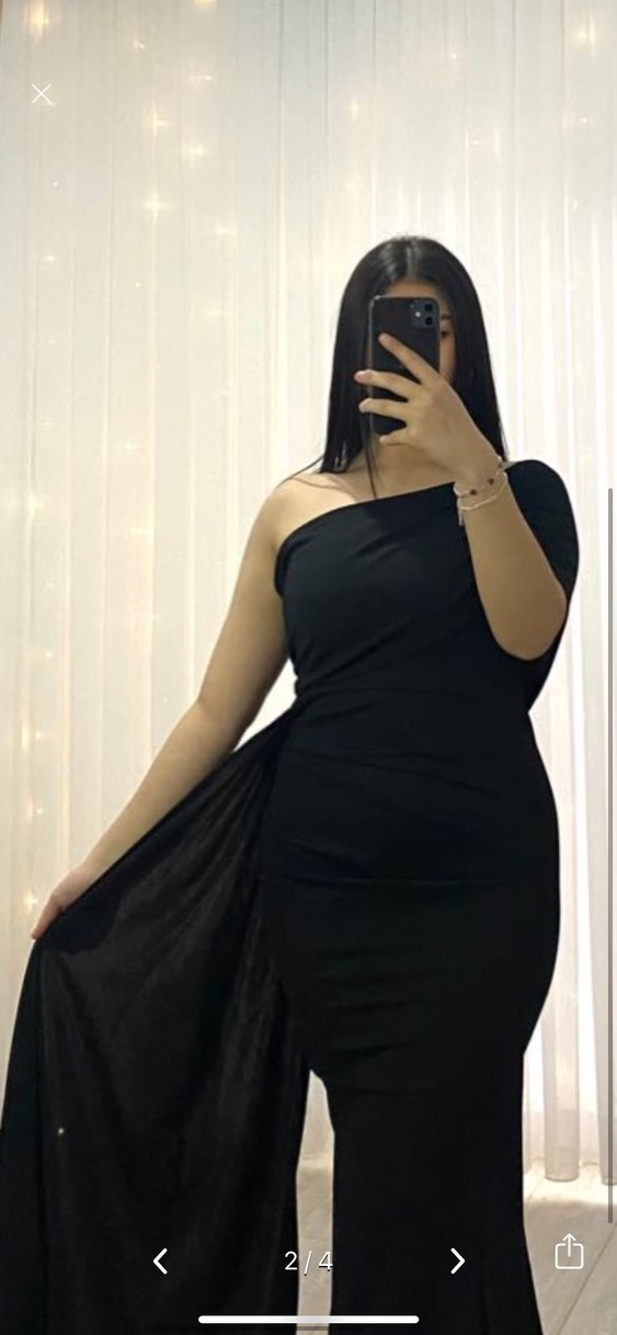 Siyah balık elbise - Görsel 2