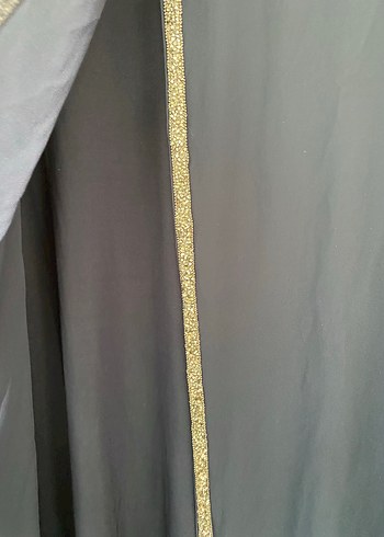 Kadın lacivert Uzun Kollu şifon Elbise abiye - Görsel 4