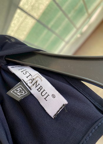 52 Beden lacivert Renk Kadın lacivert Uzun Kollu şifon Elbise abiye