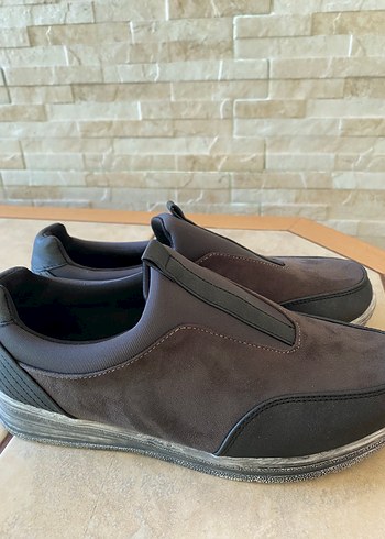 Kahverengi deri-süet kadın Günlük Ayakkabı - Görsel 6