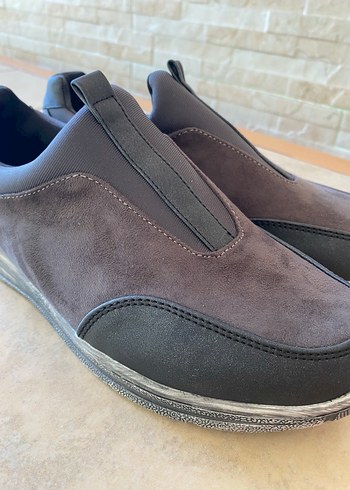 Kahverengi deri-süet kadın Günlük Ayakkabı - Görsel 5