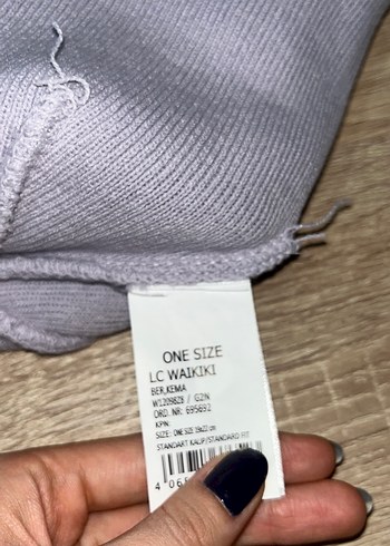 Gri Kadın Örgü Bere - Görsel 3