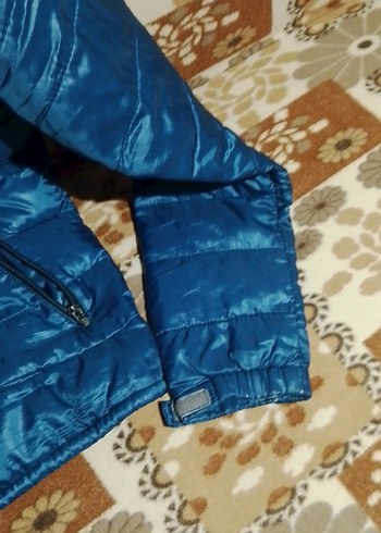 Mavi Fermuarlı Kadın Kış Yeleği - Görsel 2