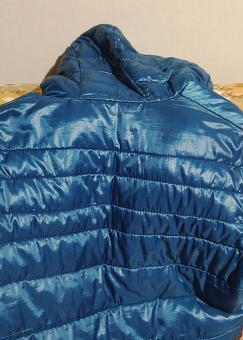 Mavi Fermuarlı Kadın Kış Yeleği - Görsel 5