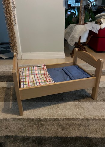 İKEA Ahşap Yatak (kedi yatağı) (oyuncak) - Görsel 2