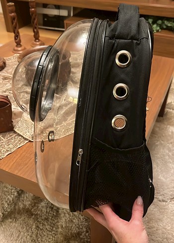 Siyah Astronot Kedi Sırt Taşıma Çantası - Görsel 3