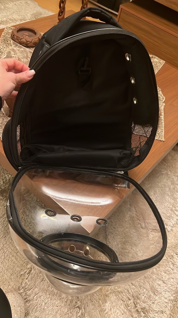 Siyah Astronot Kedi Sırt Taşıma Çantası - Görsel 4