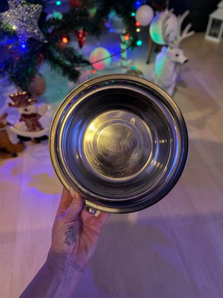 Paslanmaz Çelik 22 cm Kedi&Köpek Mama Kabı - Görsel 3