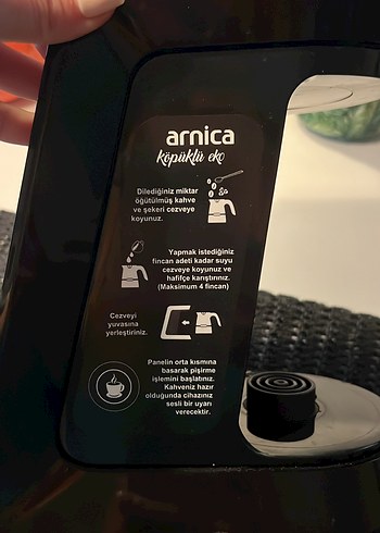 Arnica Siyah Türk Kahve Makinesi - Görsel 4