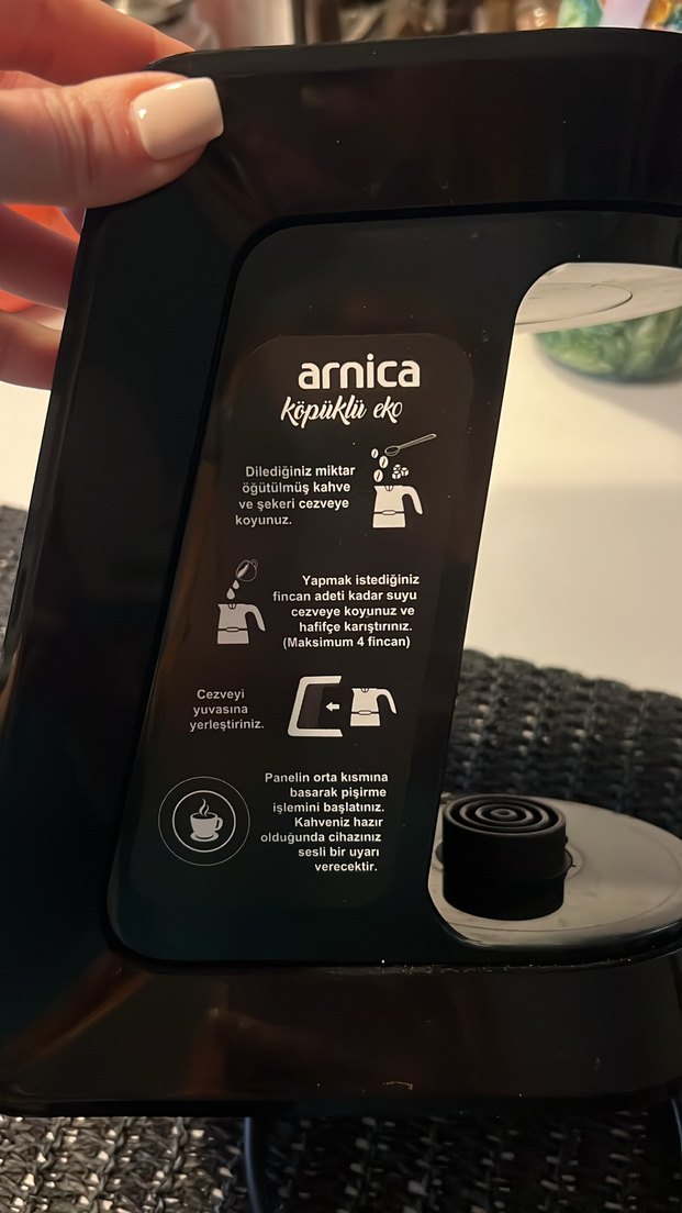 Arnica Siyah Türk Kahve Makinesi - Görsel 4