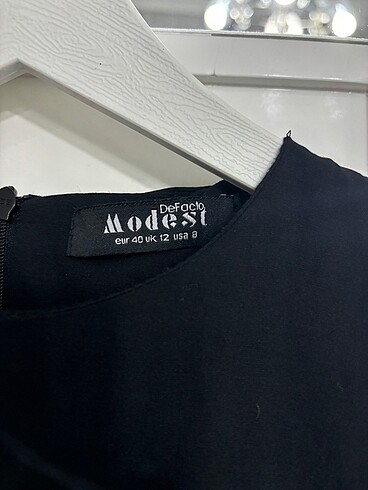 l Beden siyah Renk Defacto modest elbise