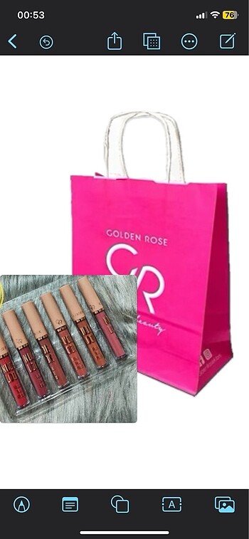Golden rose likit ruj seti
