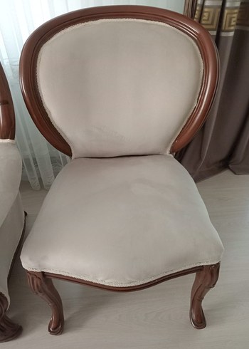 Beden Bej ve Gri Desenli Modern Klasik koltuk takımı
