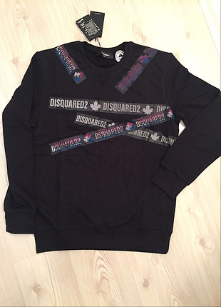 Dısquared2 marka siyah xl beden Erkek Siyah erkek sweat 