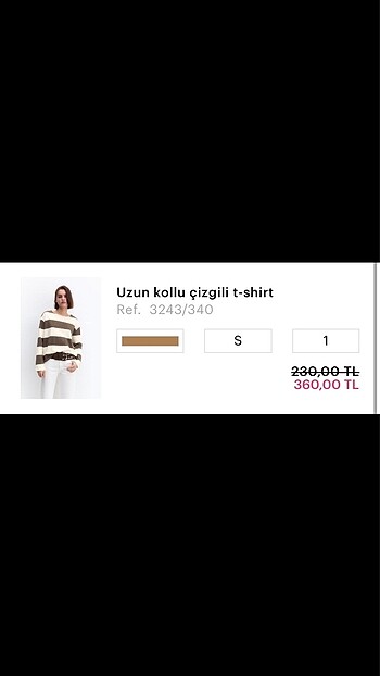Pull&Bear Uzun Kollu Çizgili Tişört