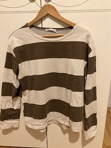 Pull and Bear Pull&Bear Uzun Kollu Çizgili Tişört