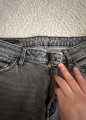 Gri Erkek Bol Kesim Denim Pantolon - Görsel 3