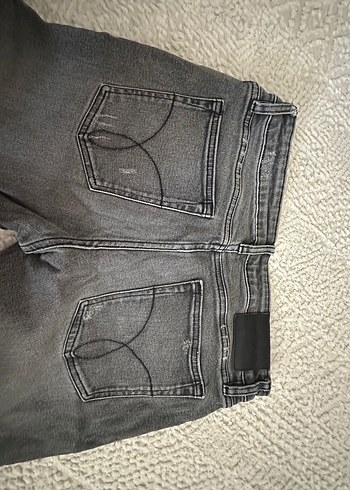 Gri Erkek Bol Kesim Denim Pantolon - Görsel 5