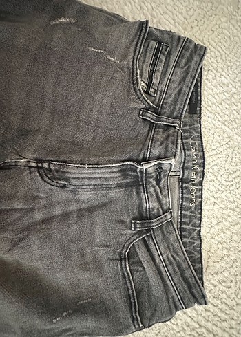 Gri Erkek Bol Kesim Denim Pantolon - Görsel 4