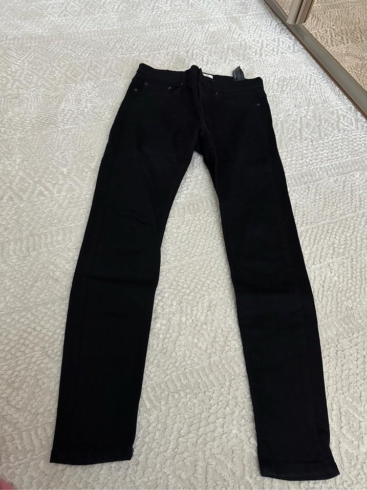 Siyah Kuşaklı Erkek Denim Pantolon - Görsel 2