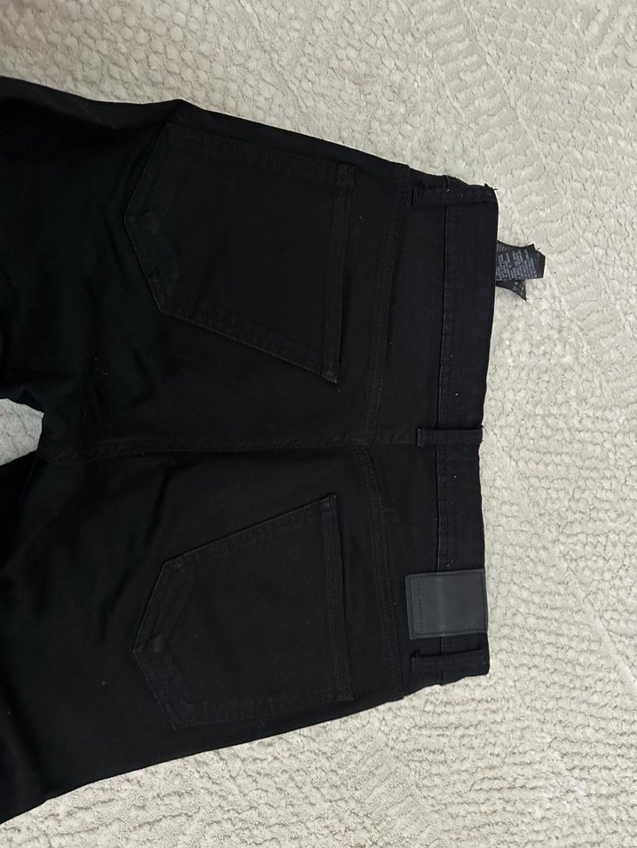 Siyah Kuşaklı Erkek Denim Pantolon - Görsel 5