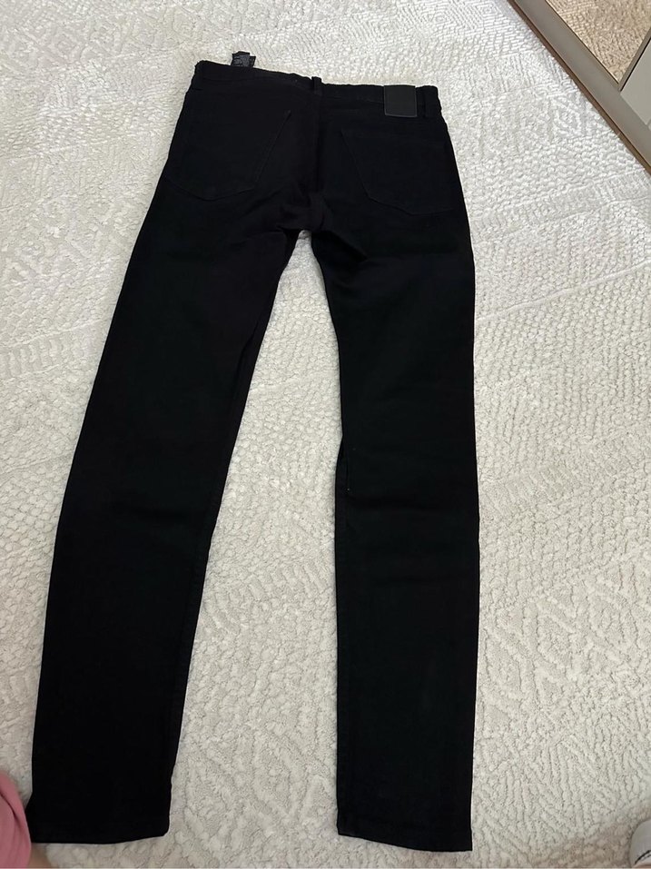 Siyah Kuşaklı Erkek Denim Pantolon - Görsel 3