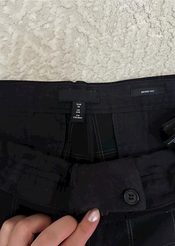 Siyah Kareli erkek Kumaş Pantolon - Görsel 4