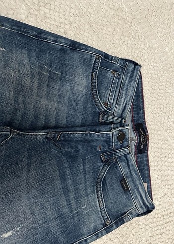 Erkek Gri Mavi Denim Günlük Jean - Görsel 3