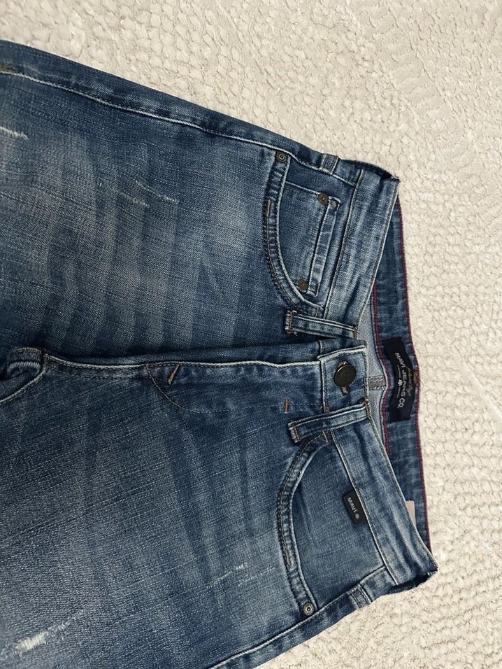 Erkek Gri Mavi Denim Günlük Jean - Görsel 3