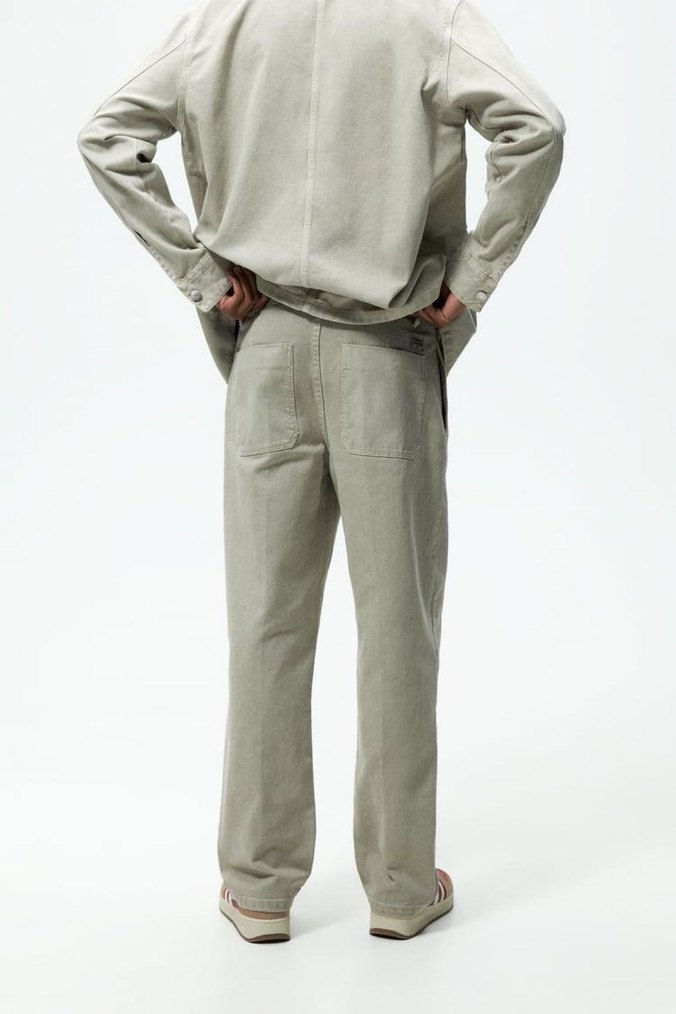 Gri Denim Erkek jean, Normal Boy, Düğmeli - Görsel 2