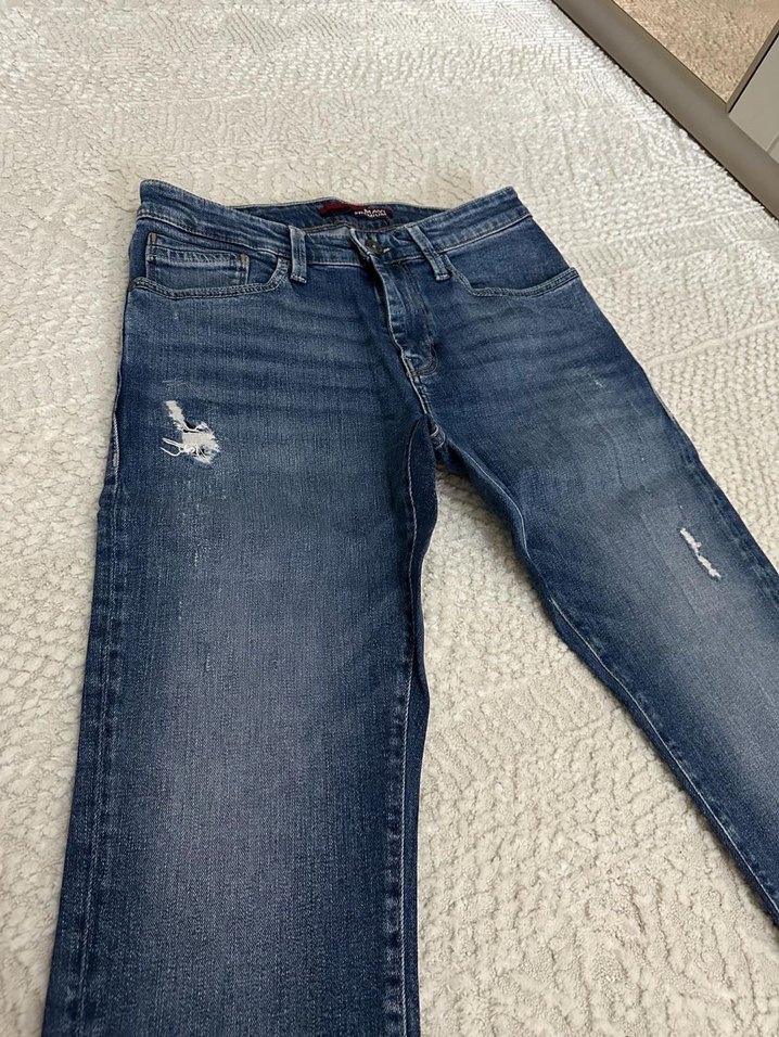 Erkek Mavi Regular Fit Denim Jean - Görsel 3