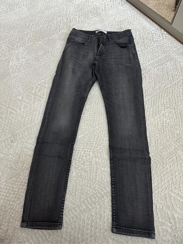 Gri Denim erkek Normal Kesim Jean - Görsel 2