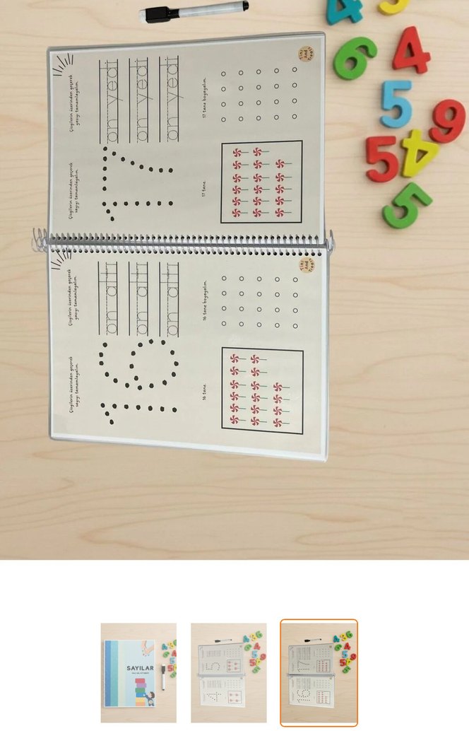 Sayılar Yaz-Sil Kitabım - Görsel 3