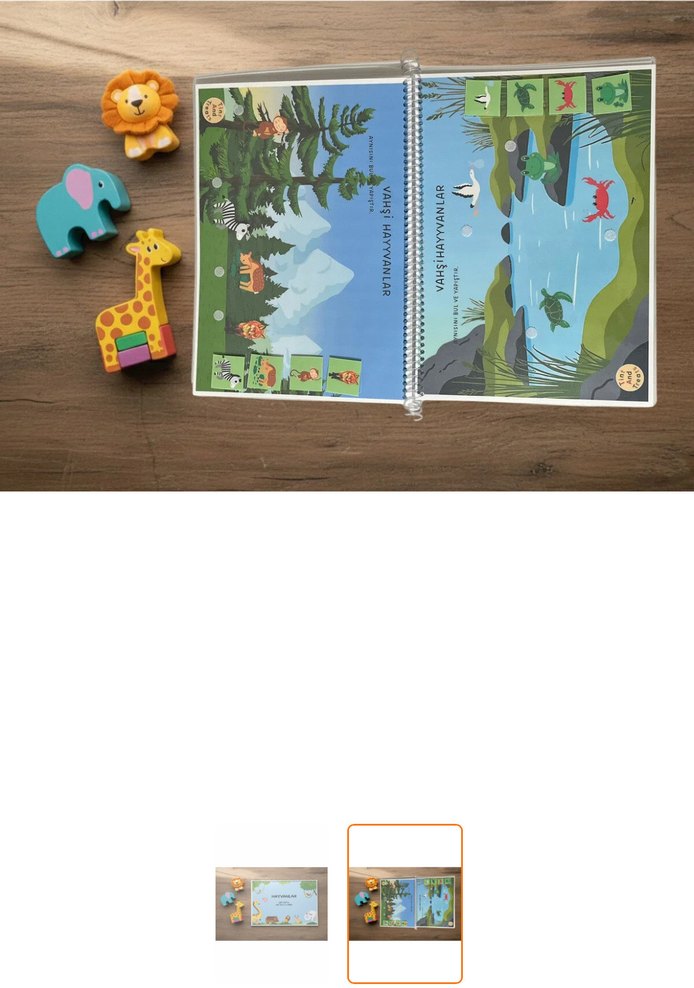 Hayvanlar Temalı Cırt Cırtlı Etkinlik Kitabı - Görsel 2