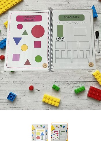 Geometrik Şekiller Çizgi Çalışması Kitabım  8 Sayfa - Görsel 2