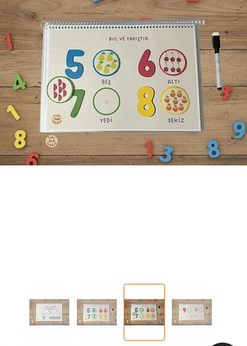 Rakamları Tanıyorum - Cırt Cırtlı Etkinlik Kitabı - Görsel 3