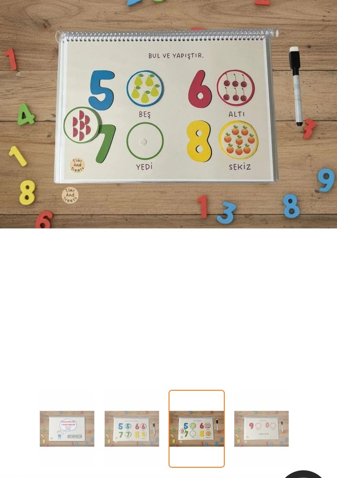 Rakamları Tanıyorum - Cırt Cırtlı Etkinlik Kitabı - Görsel 3