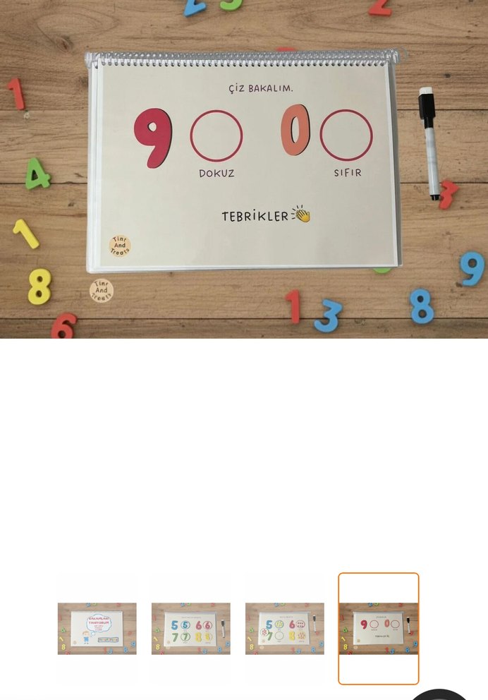 Rakamları Tanıyorum - Cırt Cırtlı Etkinlik Kitabı - Görsel 4