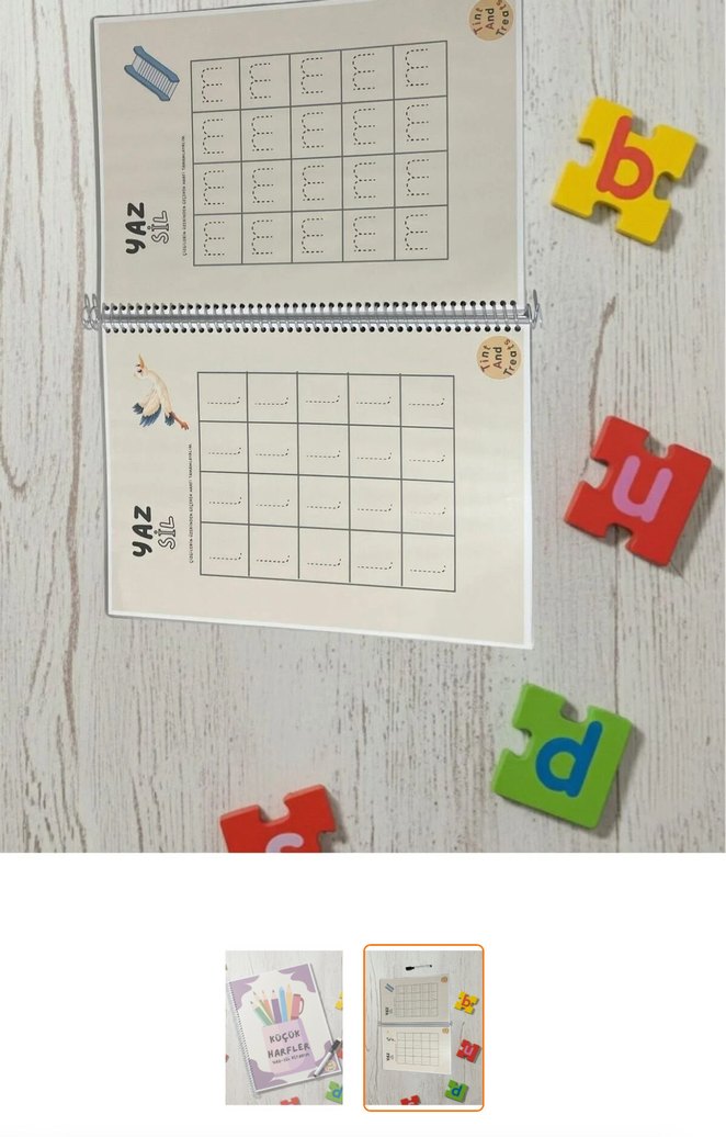 Yaz-Sil Kitap - Küçük Harfler - Görsel 2